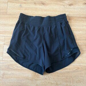 Lululemon Athletic Hotty Hot High Rise Lined Shorts 4” Black Women’s Size 4